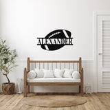 Custom Football Sign ~ Metal Porch Sign - Outdoor Sign - Personalized Metal Sign - Baseball Home Sign