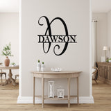 Monogram Last Name Sign ~ Metal Porch Sign - Outdoor Sign - Personalized Metal Sign - Family Monogram Sign