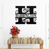 Last Name Monogram Sign ~ Metal Porch Sign - Outdoor Sign - Personalized Metal Sign - Family Monogram Sign