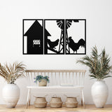 Chicken Coop Three Piece Set ~ Metal Porch Sign - Outdoor Sign - Personalized Metal Sign - Family Monogram Sign