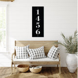 Vertical Home Address Sign ~ Metal Porch Sign, House Number Sign, Metal Address Number Sign, Steel Address Plaque Sign, Home Number Sign