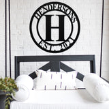 Family Monogram Name Sign ~ Metal Porch Sign, Custom Family Home Sign, Last Name Family Sign, Front Door Metal Sign, Monogram Name Sign