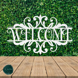 Welcome Metal Sign ~ Outdoor Metal Sign, Door Hanger Sign, Last Name Sign, Personalized Metal Sign, Gift For Couple, Porch Sign