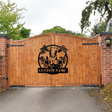 Personalized Baby Cow Farm Sign ~ Metal Porch Sign | Metal Gate Sign | Farm Entrance Sign | Metal Farmhouse | Cow Farm Sign