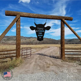 Home Is Where The Herd Is Sign ~ Metal Porch Sign | Metal Gate Sign | Farm Entrance Sign | Metal Farmhouse | Cow Farm Sign