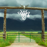 House Number Cow Tag Sign ~ Metal Porch Sign | Metal Gate Sign | Farm Entrance Sign | Metal Farmhouse | Cow Sign | Highland Cow | Address