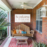 Welcome To Our Home Custom Sign ~ Outdoor Metal Sign, Door Hanger Sign, Last Name Sign, Wedding Gift, Personalized Metal Sign