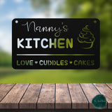 Custom Kitchen Sign ~ Outdoor Metal Sign, Metal Sign, Wedding Gift, Personalized Metal Sign, Gift For Couple, Metal Wall Art, Word Wall Art