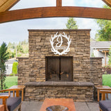 Antler Monogram Family Sign ~ Metal Porch Sign | Outdoor Sign | Front Door Sign | Cabin Sign