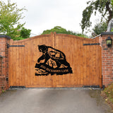 Bear Home Address Sign ~ Metal Porch Sign | Outdoor Sign | Front Door Sign | Metal Hunting Sign | Cabin Sign