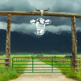 Cow Welcome Sign ~ Metal Porch Sign | Metal Gate Sign | Farm Entrance Sign | Metal Farmhouse | Cow Sign | Highland Cow