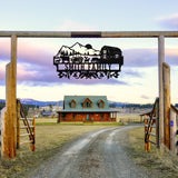 Personalized Cow Farm Sign ~ Metal Porch Sign | Metal Gate Sign | Farm Entrance Sign | Metal Farmhouse | Cow Sign | Highland Cow | Address