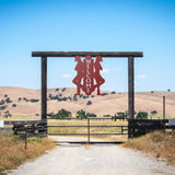 Welcome Cowboy Sign ~ Metal Porch Sign | Metal Gate Sign | Farm Entrance Sign | Metal Farmhouse | Western Door Hanger | Western Welcome Sign