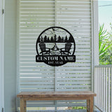 Metal Outdoor Sign | Custom Campfire Sign | Camper Decor | Personalized Camping Gifts Fire Pit Sign Outdoor Decor Cabin Sign | Campsite Sign