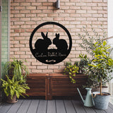 Custom Bunny Rabbit Sign ~ Outdoor Metal Sign, Door Hanger Sign, Bunny Rabbit Sign, Personalized Metal Sign, Pet Bunny Sign, Rabbit Sign