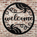 Welcome Pumpkin Metal Sign ~ Metal Porch Sign | Metal Autumn Sign | Fall Metal Sign | Metal Fall Sign | Fall Sign | Fall Porch Sign