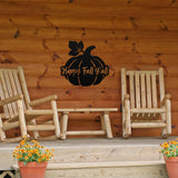 Happy Fall Y'all Steel Sign ~ Metal Porch Sign | Metal Autumn Sign | Fall Metal Sign | Metal Fall Sign | Fall Sign | Fall Porch Sign