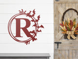 Bat Last Name Monogram, Metal Porch Sign, Fall Door Hanger, Fall Metal Sign, Metal Fall Sign, Fall Sign, Porch Sign, Custom Autumn Sign