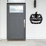 Halloween Pumpkin Sign, Metal Porch Sign, Fall Door Hanger, Fall Metal Sign, Metal Fall Sign, Fall Sign, Porch Sign, Halloween Porch Sign