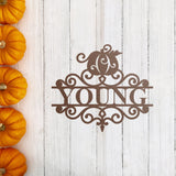 Pumpkin Custom Name Sign, Metal Porch Sign, Fall Door Hanger, Fall Metal Sign, Metal Fall Sign, Fall Sign, Porch Sign, Halloween Porch Sign