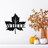 Leaf Family Name Sign, Metal Porch Sign, Fall Door Hanger, Fall Metal Sign, Metal Fall Sign, Fall Sign, Porch Sign, Halloween Porch Sign