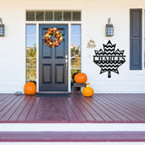 Leaf Family Name Sign, Metal Porch Sign, Fall Door Hanger, Fall Metal Sign, Metal Fall Sign, Fall Sign, Porch Sign, Thanksgiving Porch