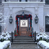 Every Family Needs A Stable Foundation ~ Custom Metal Door Hanger, Personalized Christmas Décor, Winter Porch Sign, Metal Christmas Sign