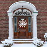 Winter Snowflake Ornament Family Name Sign ~ Christmas Door Hanger, Personalized Christmas Décor, Custom Winter Porch Sign, Metal Christmas