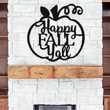 Happy Fall Y'all Steel Sign ~ Metal Porch Sign, Fall Door Hanger, Fall Metal Sign, Metal Fall Sign, Fall Sign, Fall Porch Sign, Autumn