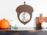 Acorn Monogram Sign ~ Metal Porch Sign, Fall Door Hanger, Fall Metal Sign, Metal Fall Sign, Fall Sign, Fall Porch Sign, Custom Autumn