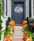 Welcome Pumpkin Sign, Metal Porch Sign, Fall Door Hanger, Fall Metal Sign, Metal Fall Sign, Fall Sign, Porch Sign, Custom Halloween Sign