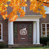 Pumpkin Stripped Monogram Sign, Metal Porch Sign, Fall Door Hanger, Fall Metal Sign, Metal Fall Sign, Fall Sign, Porch Sign, Custom Sign