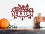 Custom Fall Last Name Sign, Metal Porch Sign, Fall Door Hanger, Fall Metal Sign, Metal Fall Sign, Fall Sign, Porch Sign, Thanksgiving Sign