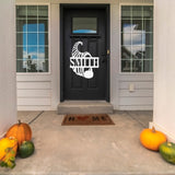 Cornucopia Family Name Sign, Metal Porch Sign, Fall Door Hanger, Fall Metal Sign, Metal Fall Sign, Fall Sign, Porch Sign, Thanksgiving Porch