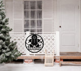 Gingerbread Ornament Family Name Sign ~ Christmas Door Hanger, Personalized Christmas Décor, Custom Winter Porch Sign, Metal Christmas