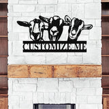 Cute Goat Personalized Family Name Sign ~ Metal Porch Sign | Metal Gate Sign | Farm Entrance Sign | Metal Farmhouse | Goat Sign | Silly Goat