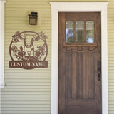 Personalized Baby Cow Farm Sign ~ Metal Porch Sign | Metal Gate Sign | Farm Entrance Sign | Metal Farmhouse | Cow Farm Sign