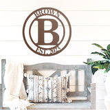 Personalized Family Name Metal Sign, Last Name Sign, Initial, Metal Monogram, Door Hanger, Housewarming Gift, Wedding Monogram, Anniversary