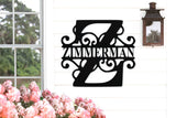 Personalized Family Name Metal Art, Cut to Order, Name Sign, Closing Gift, Metal Monogram, Housewarming, Wedding Monogram, Anniversary