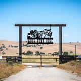 Silly Farm Animals Custom Metal Sign - Metal Porch Sign | Personalized Metal Sign | Custom Porch | Personalized Farm Sign
