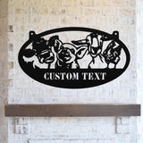 Silly Farm Animals Custom Metal Sign - Metal Porch Sign | Personalized Metal Sign | Custom Porch | Personalized Farm Sign