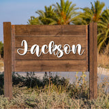 Custom Metal Word, Your Custom Text, Custom Name Script Metal Sign, Personalized Wall Decor, Housewarming Gift, Farm Entrance Metal Sign