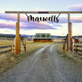 Custom Metal Word, Your Custom Text, Custom Name Script Metal Sign, Personalized Wall Decor, Housewarming Gift, Farm Entrance Metal Sign