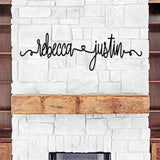 Last Name Family Sign ~ Outdoor Metal Sign, Door Hanger Sign, Metal Monogram Sign, Last Name Sign, Wedding Gift, Split Monogram Sign