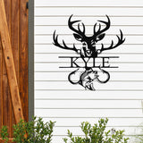 Deer Last Name Family Monogram ~ Custom Porch Sign | Metal Porch Sign | Custom Gifts | Personalized Metal Sign