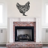 Floral Chicken Sign ~ Metal Porch Sign | Personalized Metal Sign | Farm Porch Sign
