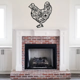 Floral Chicken Sign ~ Metal Porch Sign | Personalized Metal Sign | Farm Porch Sign