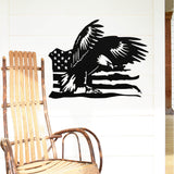 Eagle Flag Sign ~ Metal Porch Sign | Metal Gate Sign | Farm Entrance Sign | Metal Farmhouse