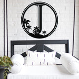 Beach Monogram Sign ~ Metal Porch Sign | Outdoor Sign | Front Door Sign | Metal Beach Sign