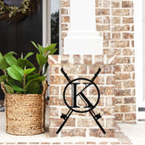 Fishing Pole Monogram ~ Metal Porch Sign | Outdoor Sign | Front Door Sign | Metal Mountain Sign
